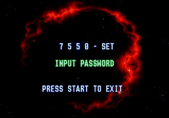 Alien Soldier four-digit password entry screen on SEGA Genesis/Mega Drive