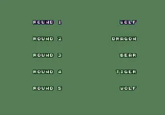 Beast Select screen in Altered Beast on SEGA Genesis/Mega Drive