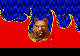 Transformation into a beast form in Altered Beast on SEGA Genesis/Mega Drive