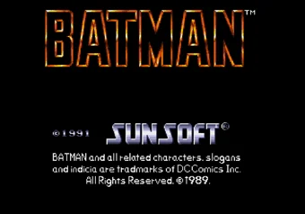 Title screen Batman title screen on SEGA Genesis/Mega Drive