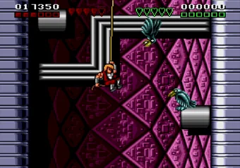 Level 3 gameplay Battletoads & Double Dragon level 3 gameplay on SEGA Genesis