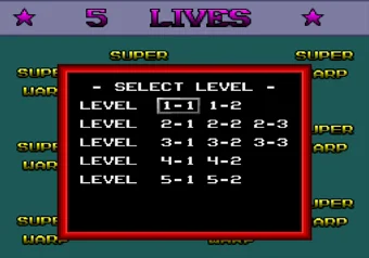 Level select screen Battletoads & Double Dragon level select screen on SEGA Genesis