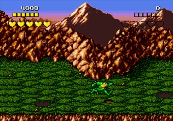 Battletoads - First Level Gameplay Screenshot on SEGA Genesis