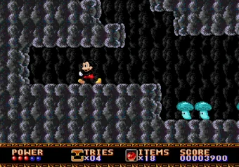 Castle of Illusion Starring Mickey Mouse — way to hidden room with diamonds in Forest stage 2