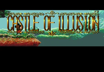 Castle of Illusion Starring Mickey Mouse title screen on SEGA Genesis/Mega Drive