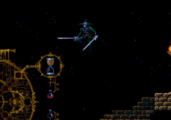 Chakan performing an Infinite Double Jump in mid-air on SEGA Genesis/Mega Drive