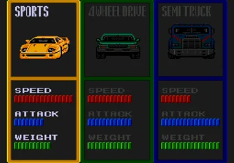 Chase H.Q. 2 - Alternative Vehicle Colors Alternative vehicle colors in Chase H.Q. 2 - yellow, green, blue.