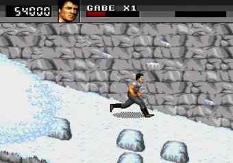 Cliffhanger — avalanche sequence on SEGA Genesis/Mega Drive