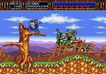Rocket Knight Adventures - SEGA Genesis/Mega Drive gameplay