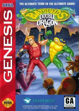 Battletoads - Double Dragon SEGA game poster