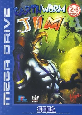 Earthworm Jim SEGA game poster