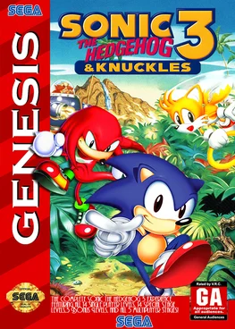 Sonic the Hedgehog 3 & Knuckles SEGA game poster