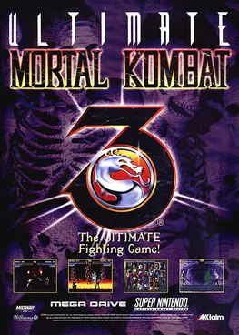 Ultimate Mortal Kombat 3 SEGA game poster