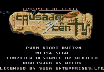 Title Screen Crusader of Centy title screen on SEGA Genesis/Mega Drive