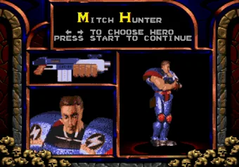 Character Select Doom Troopers: Mutant Chronicles character select screen on SEGA Genesis