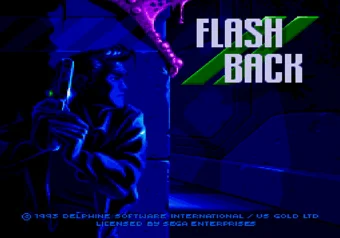 Flashback: The Quest for Identity title screen on SEGA Mega Drive/Genesis