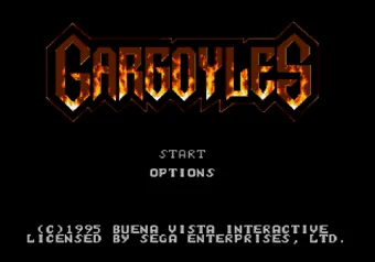 Title screen Gargoyles title screen on SEGA Genesis/Mega Drive