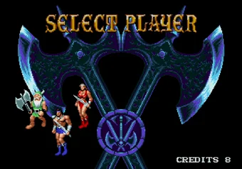8 Credits Cheat Golden Axe 2 screen showing 8 credits on SEGA Genesis/Mega Drive