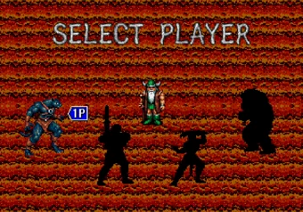 Character Select Screen Character select screen in Golden Axe 3 on SEGA Genesis/Mega Drive