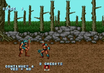 9 credits cheat activated 9 credits cheat activated on the character select screen in Golden Axe