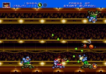 Stage 2 Gameplay Gunstar Heroes gameplay on stage 2 for SEGA Genesis/Mega Drive