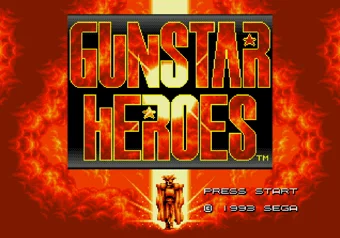 Title Screen Gunstar Heroes title screen on SEGA Genesis/Mega Drive