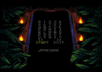 Ultimate Level Select Password Password screen in Jurassic Park on SEGA Genesis/Mega Drive