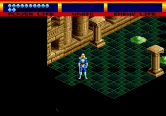 Dragon Level Gameplay Gameplay scene from Light Crusader showing the Dragon level on SEGA Genesis/Mega Drive