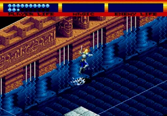 Talisman Level Gameplay Gameplay scene from Light Crusader showing the Talisman level on SEGA Genesis/Mega Drive