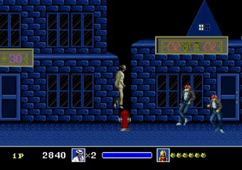 Street level Michael Jackson's Moonwalker — Street level gameplay on SEGA Genesis
