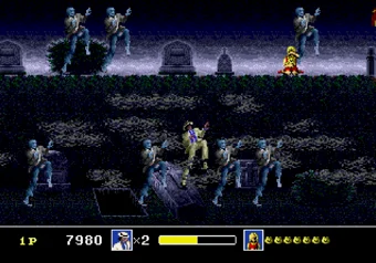 Woods level Michael Jackson's Moonwalker — Woods level gameplay on SEGA Genesis