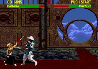 Baraka special moves Baraka performing his Blade Fury move in Mortal Kombat 2 on SEGA Genesis