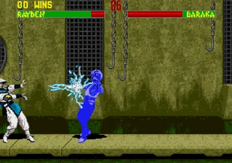 Rayden special moves Rayden performing his Lightning move in Mortal Kombat 2 on SEGA Genesis
