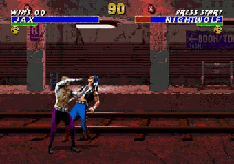 Jax performing his Gotcha Grab move in Mortal Kombat 3