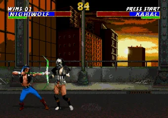 Nightwolf performing his Arrow Shot move in Mortal Kombat 3