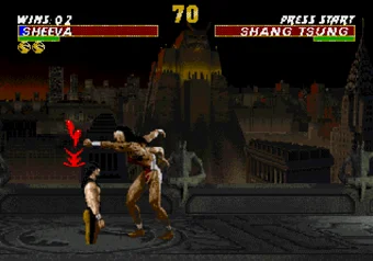 Sheeva performing her Fatality move in Mortal Kombat 3