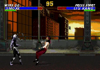 Smoke performing his Harpoon move in Mortal Kombat 3