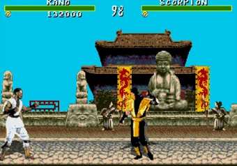 Kano vs Scorpion in Mortal Kombat (SEGA Genesis)
