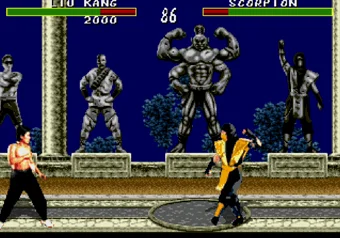 Liu Kang vs Scorpion in Mortal Kombat (SEGA Genesis)