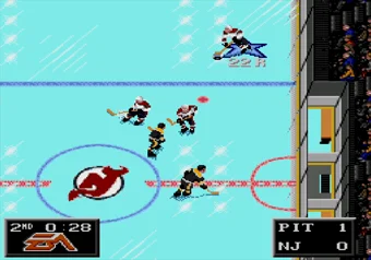 Gameplay NHL Hockey 94 gameplay on SEGA Genesis/Mega Drive