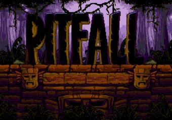 Pitfall: The Mayan Adventure title screen on SEGA Genesis/Mega Drive