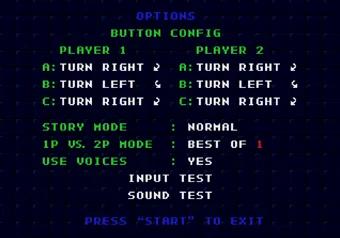 Sound Test option Puyo Puyo options menu with Sound Test on SEGA Genesis/Mega Drive