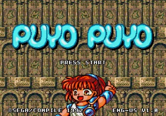 Title screen Puyo Puyo title screen on SEGA Genesis/Mega Drive