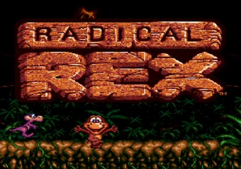 Title Screen Radical Rex title screen on SEGA Genesis/Mega Drive