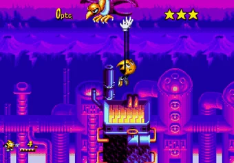 Planet Scorch Ristar — Planet Scorch level gameplay on SEGA Genesis/Mega Drive