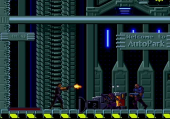 Parking stage from Demolition Man on SEGA Genesis/Mega Drive