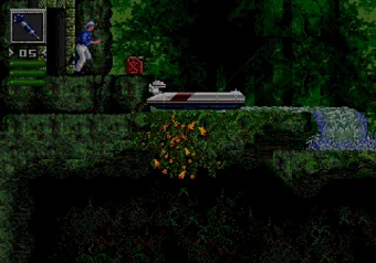 Grant on the River level in Jurassic Park for SEGA Genesis/Mega Drive