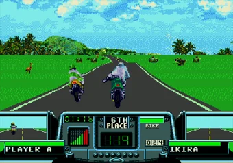 Kick move in Road Rash 3 on SEGA Genesis/Mega Drive