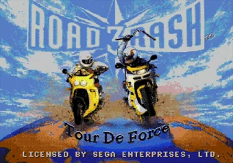 Road Rash 3 title screen on SEGA Genesis/Mega Drive