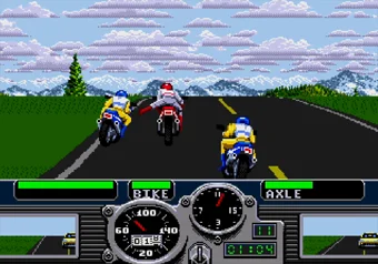 Kicking a rival biker in Road Rash